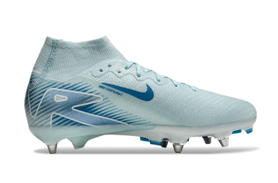 Men's Nike Air Zoom Mercurial Superfly 10 Elite SG Soft Ground High-Tops Football Boots - Jade/Blue/White