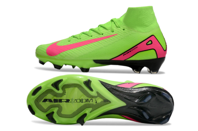 Men's Nike Air Zoom Mercurial Superfly 10 Elite FG Firm Ground High-Tops Football Boots - Yellow/Pink/Black