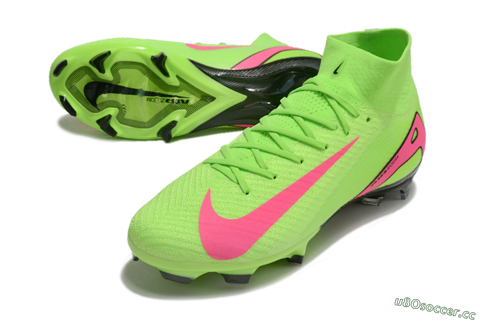 Men's Nike Air Zoom Mercurial Superfly 10 Elite FG Firm Ground High-Tops Football Boots - Yellow/Pink/Black 3