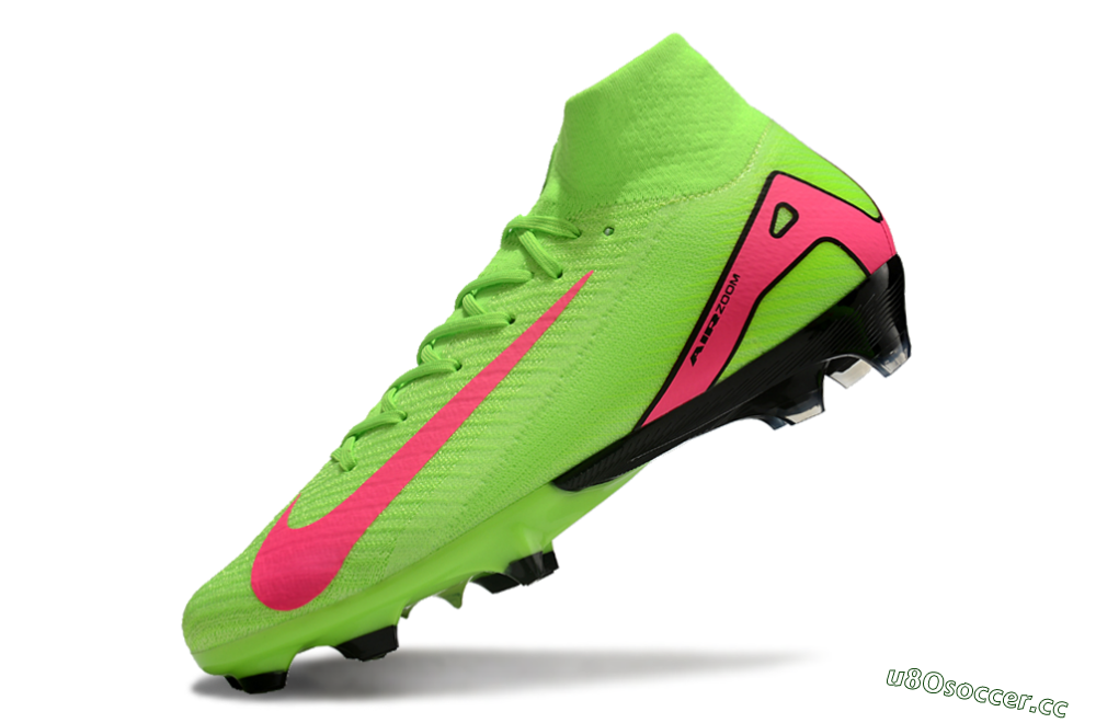 Men's Nike Air Zoom Mercurial Superfly 10 Elite FG Firm Ground High-Tops Football Boots - Yellow/Pink/Black 5