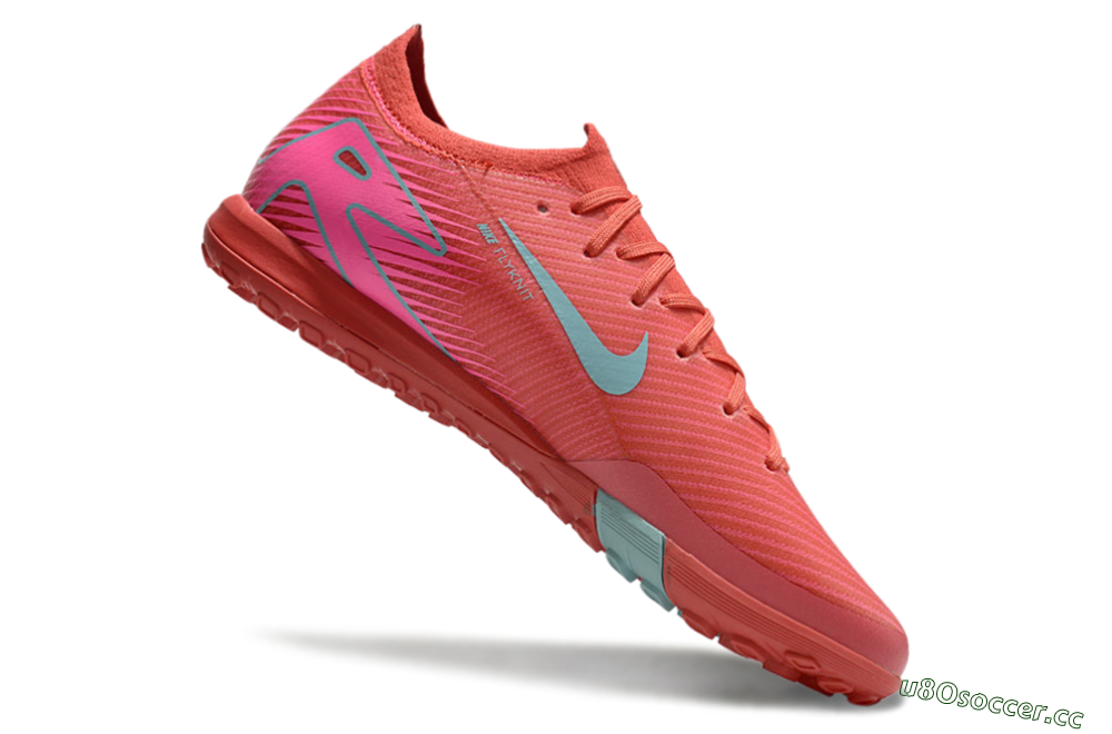 Unisex Nike Air Zoom Mercurial Vapor 16 Elite TF Artificial Turf Low-Tops Football Shoes - Red/Jade/White 4