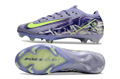 Unisex Nike Air Zoom Mercurial Vapor 16 Elite FG Firm Ground Low-Tops Football Boots - Purple/Yellow/White