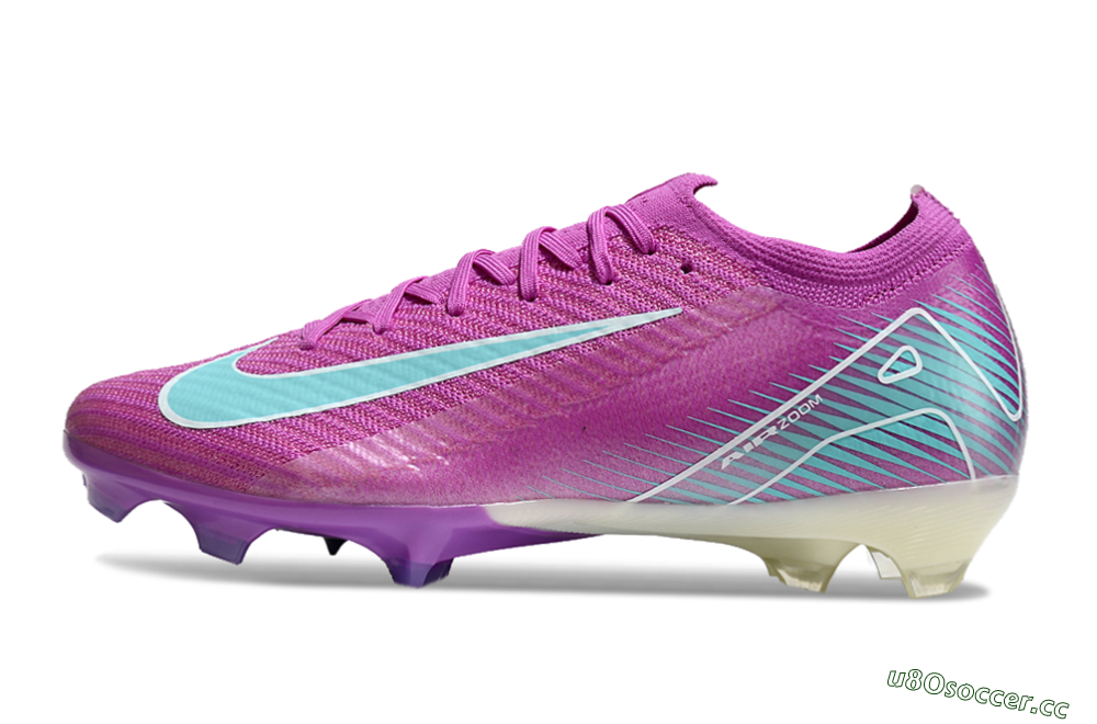 Unisex Nike Air Zoom Mercurial Vapor 16 Elite FG Firm Ground Low-Tops Football Boots - Purple/Mint 0