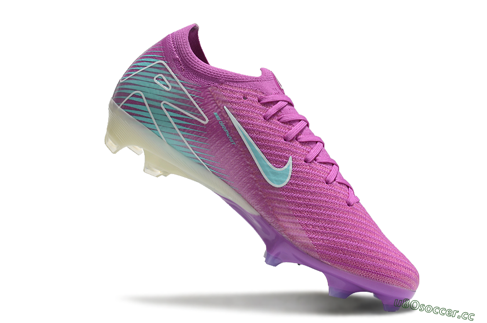 Unisex Nike Air Zoom Mercurial Vapor 16 Elite FG Firm Ground Low-Tops Football Boots - Purple/Mint 4