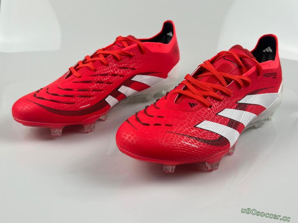 Unisex Adidas Predator Elite 2025 Pure Victory FG Firm Ground Low-Tops Football Boots - Lucid Red/White/Black