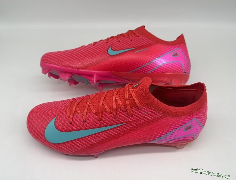 Unisex Nike Air Zoom Mercurial Vapor 16 Elite FG Firm Ground Low-Tops Football Boots - Red/Jade/White
