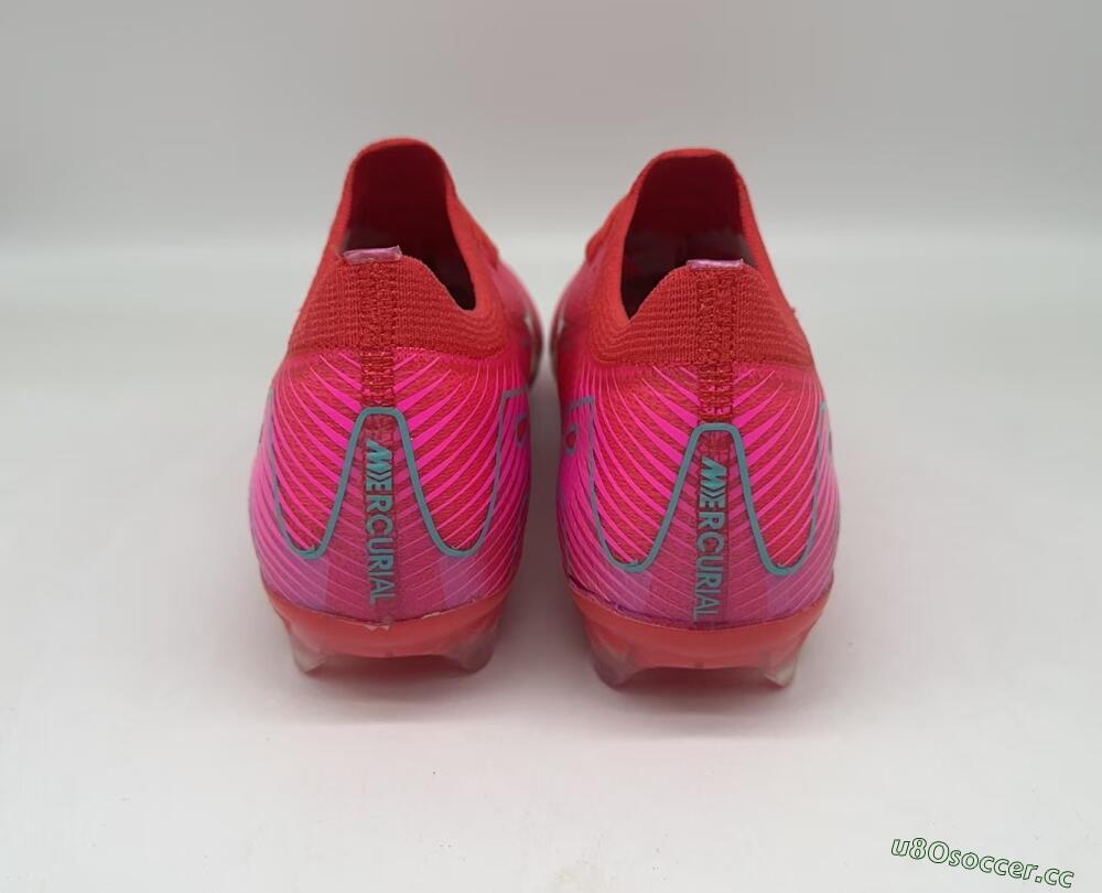 Unisex Nike Air Zoom Mercurial Vapor 16 Elite FG Firm Ground Low-Tops Football Boots - Red/Jade/White