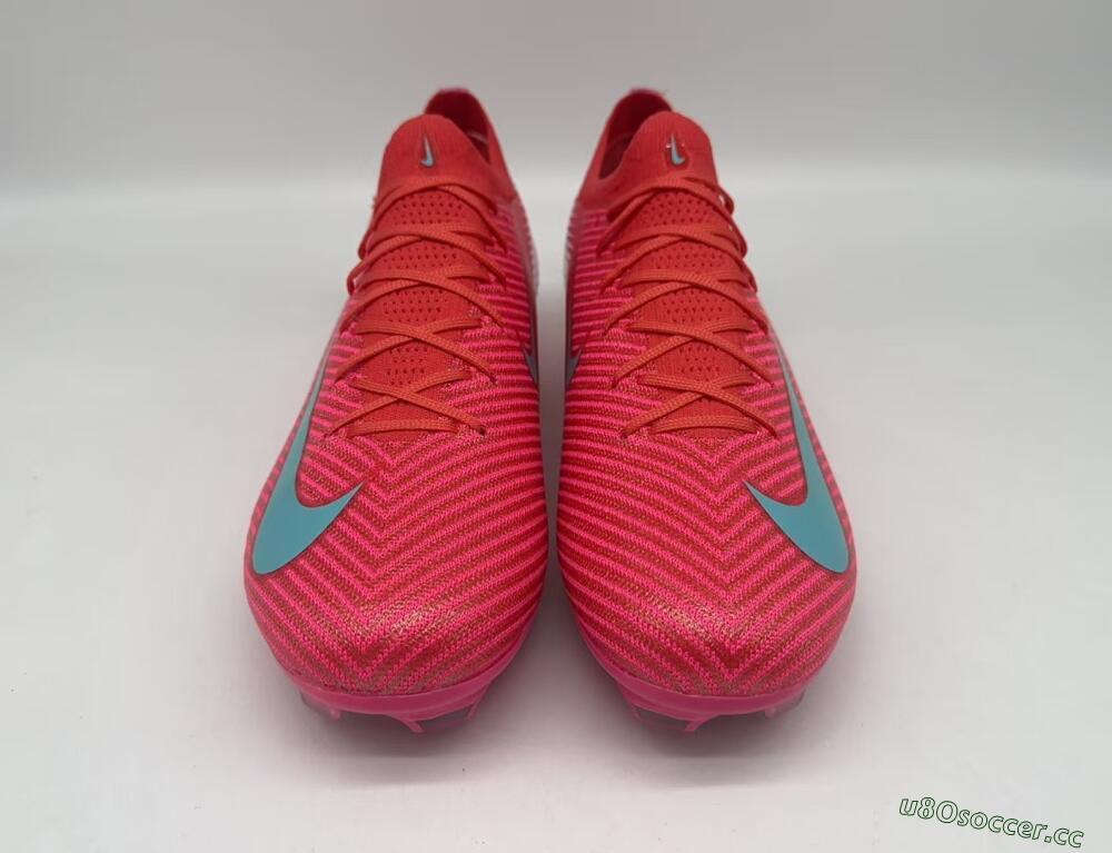 Unisex Nike Air Zoom Mercurial Vapor 16 Elite FG Firm Ground Low-Tops Football Boots - Red/Jade/White