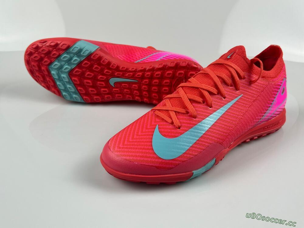 Unisex Nike Air Zoom Mercurial Vapor 16 Elite TF Artificial Turf Low-Tops Football Shoes - Red/Jade/White