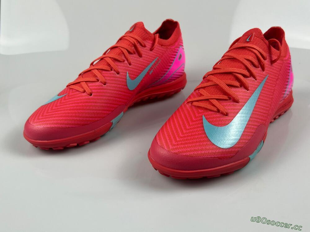 Unisex Nike Air Zoom Mercurial Vapor 16 Elite TF Artificial Turf Low-Tops Football Shoes - Red/Jade/White