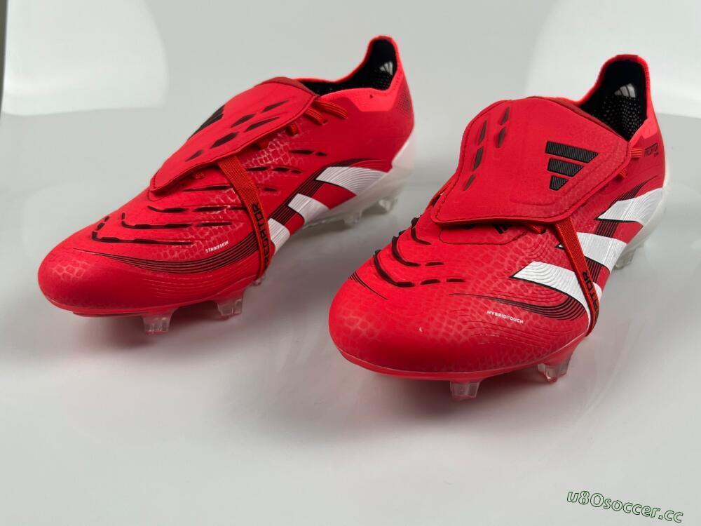 Unisex Adidas Predator Elite Foldover Tongue 2025 Pure Victory FG Firm Ground Low-Tops Football Boots - Lucid Red/White/Black