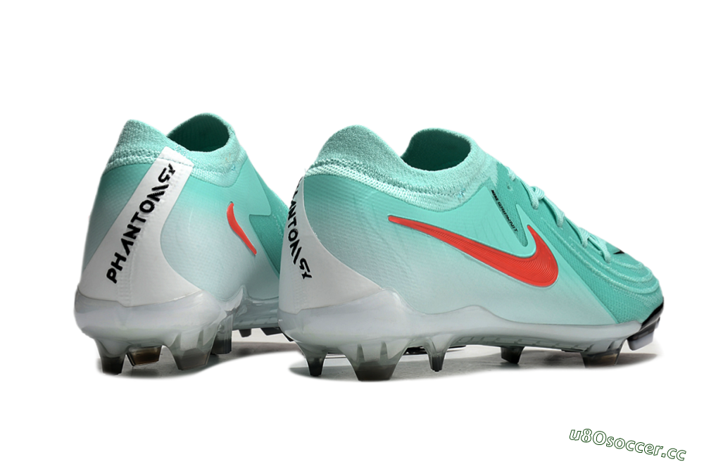 Men's Nike Phantom Luna Elite FG Firm Ground Low-Tops Football Boots - Jade/Red/White 5