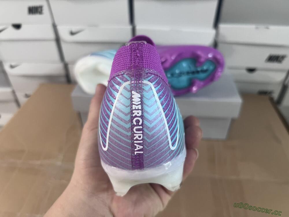 Unisex Nike Air Zoom Mercurial Vapor 16 Elite FG Firm Ground Low-Tops Football Boots - Purple/Mint