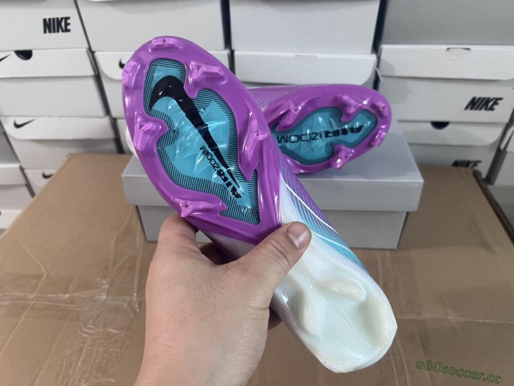 Unisex Nike Air Zoom Mercurial Vapor 16 Elite FG Firm Ground Low-Tops Football Boots - Purple/Mint
