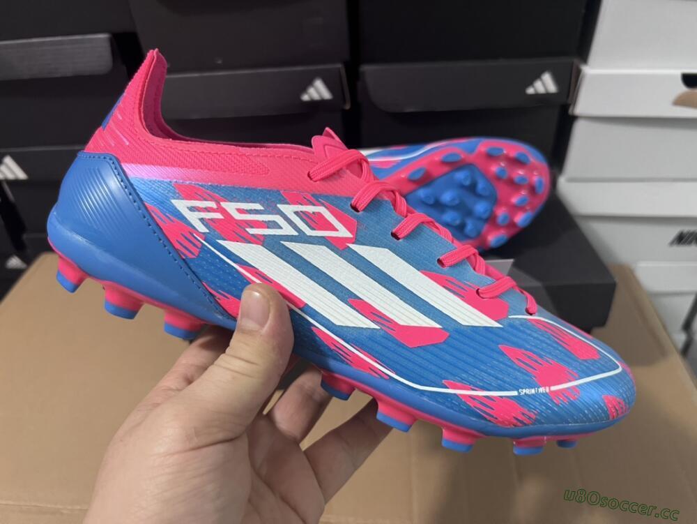 Unisex Adidas F50 Elite MG Multi Ground Low-Tops Football Boots - Blue/White/Red