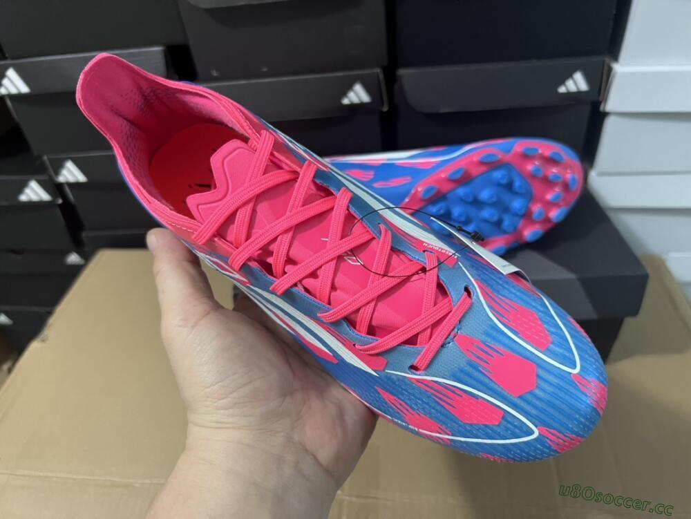 Unisex Adidas F50 Elite MG Multi Ground Low-Tops Football Boots - Blue/White/Red