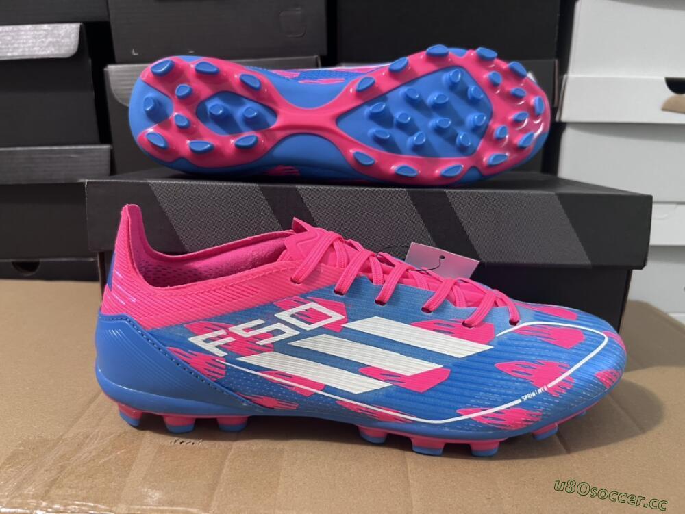 Unisex Adidas F50 Elite MG Multi Ground Low-Tops Football Boots - Blue/White/Red