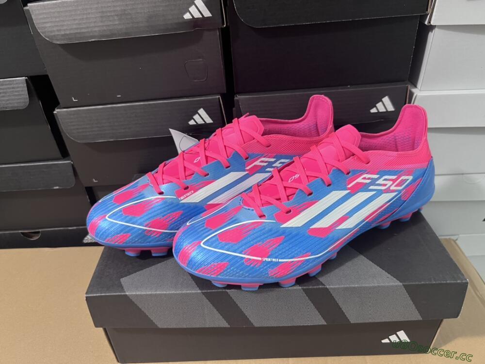 Unisex Adidas F50 Elite MG Multi Ground Low-Tops Football Boots - Blue/White/Red
