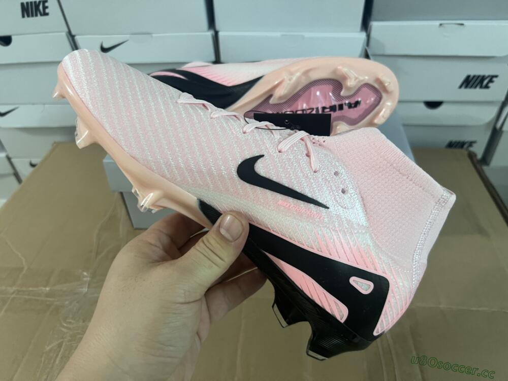 Unisex Nike Air Zoom Mercurial Superfly 10 Elite FG Firm Ground High-Tops Football Boots - Pink/White/Black