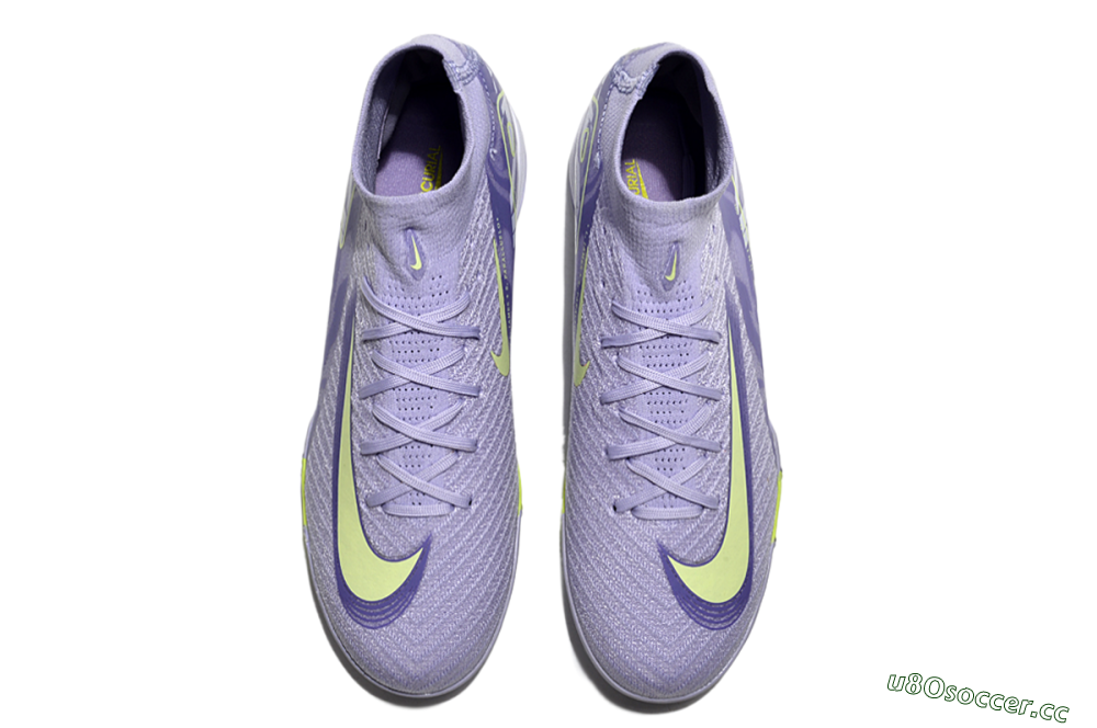 Unisex Nike Air Zoom Mercurial Superfly 10 Elite TF Artificial Turf Low-Tops Football Shoes - Purple/Yellow/White 4