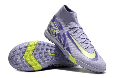 Unisex Nike Air Zoom Mercurial Superfly 10 Elite TF Artificial Turf Low-Tops Football Shoes - Purple/Yellow/White