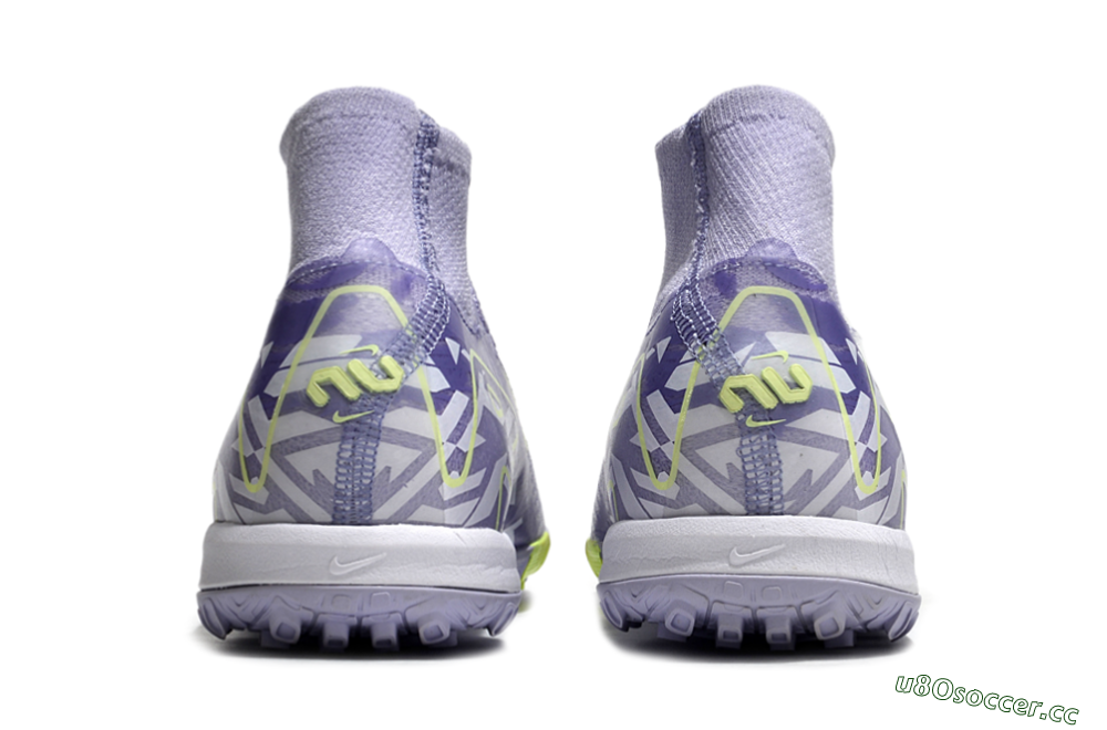 Unisex Nike Air Zoom Mercurial Superfly 10 Elite TF Artificial Turf Low-Tops Football Shoes - Purple/Yellow/White 5