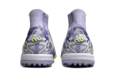 Unisex Nike Air Zoom Mercurial Superfly 10 Elite TF Artificial Turf Low-Tops Football Shoes - Purple/Yellow/White