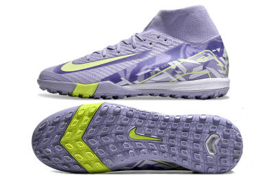 Unisex Nike Air Zoom Mercurial Superfly 10 Elite TF Artificial Turf Low-Tops Football Shoes - Purple/Yellow/White