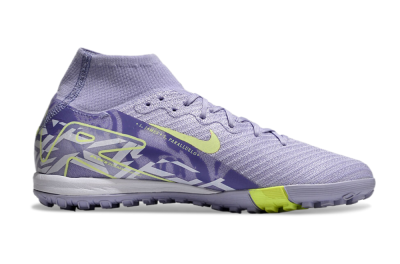 Unisex Nike Air Zoom Mercurial Superfly 10 Elite TF Artificial Turf Low-Tops Football Shoes - Purple/Yellow/White