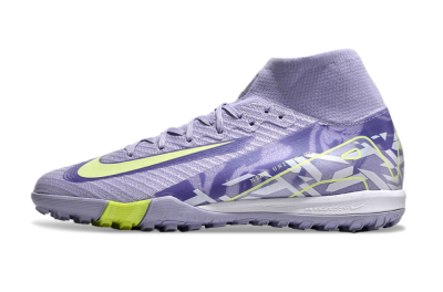 Unisex Nike Air Zoom Mercurial Superfly 10 Elite TF Artificial Turf Low-Tops Football Shoes - Purple/Yellow/White
