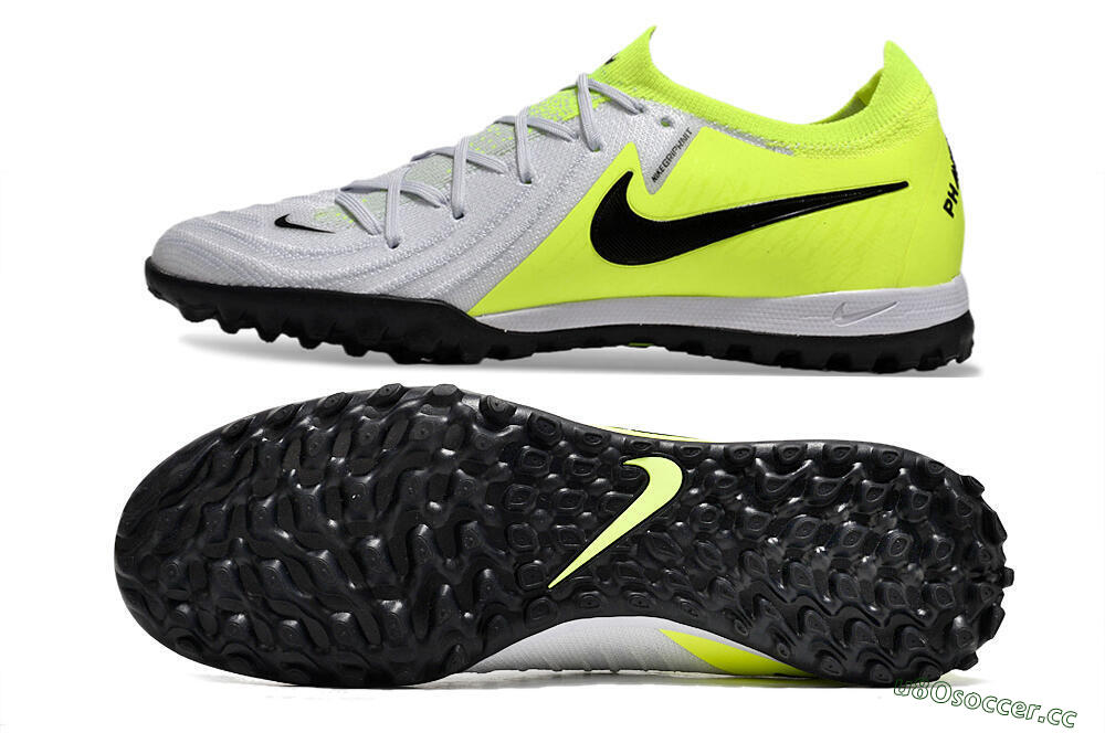 Unisex Nike Phantom Luna Elite TF Artificial Turf Low-Tops Football Shoes - Grey/Yellow/Black 1