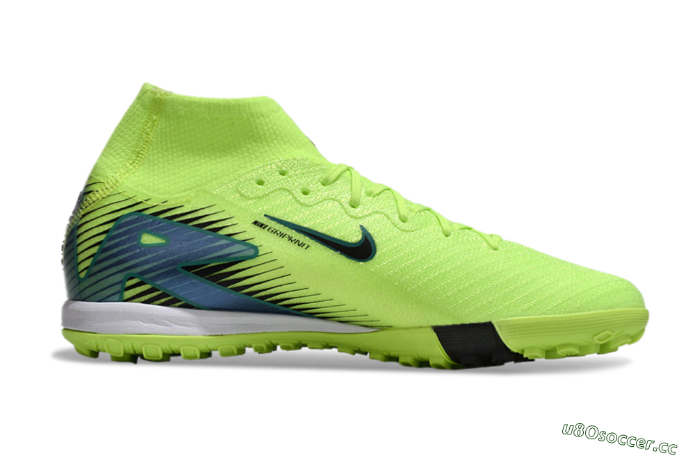 Unisex Nike Air Zoom Mercurial Superfly 10 Elite TF Artificial Turf Low-Tops Football Shoes - Yellow/Black/Blue 7