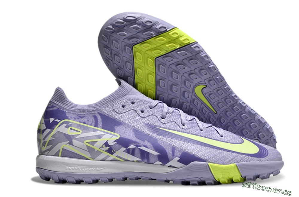 Unisex Nike Air Zoom Mercurial Vapor 16 Elite TF Artificial Turf Low-Tops Football Shoes - Purple/Yellow/White 2