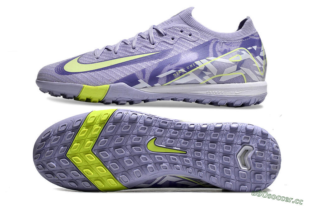 Unisex Nike Air Zoom Mercurial Vapor 16 Elite TF Artificial Turf Low-Tops Football Shoes - Purple/Yellow/White 1