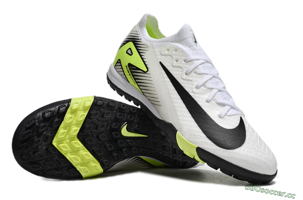 Unisex Nike Air Zoom Mercurial Vapor 16 Elite TF Artificial Turf Low-Tops Football Shoes - White/Black/Yellow 3
