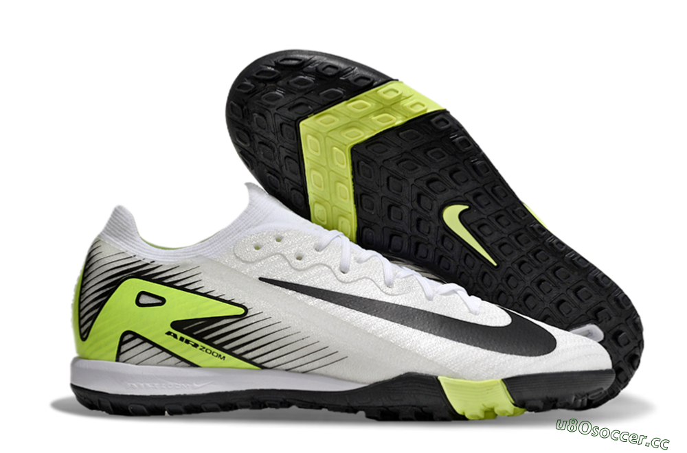 Unisex Nike Air Zoom Mercurial Vapor 16 Elite TF Artificial Turf Low-Tops Football Shoes - White/Black/Yellow 2