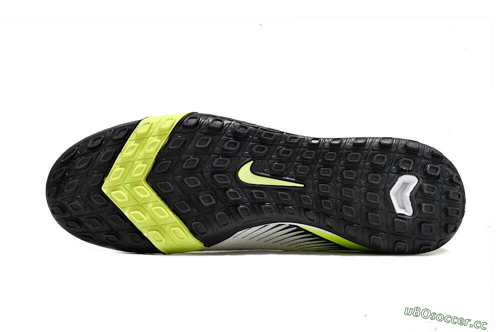 Unisex Nike Air Zoom Mercurial Vapor 16 Elite TF Artificial Turf Low-Tops Football Shoes - White/Black/Yellow 6