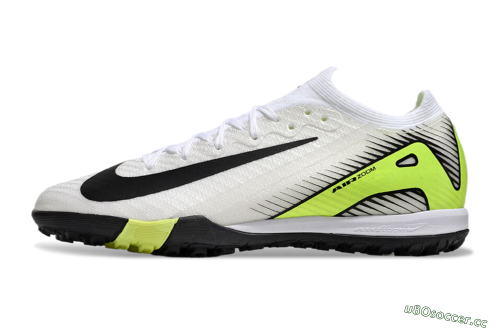 Unisex Nike Air Zoom Mercurial Vapor 16 Elite TF Artificial Turf Low-Tops Football Shoes - White/Black/Yellow 0