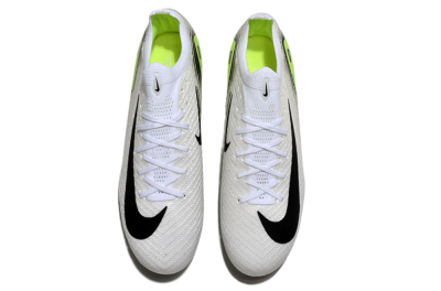 Unisex Nike Air Zoom Mercurial Vapor 16 Elite FG Firm Ground Low-Tops Football Boots - White/Black/Yellow
