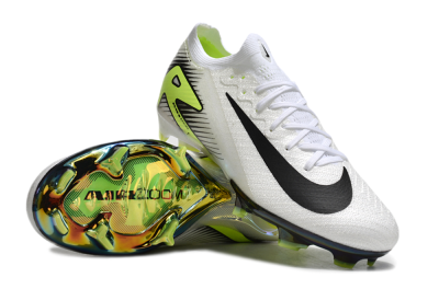 Unisex Nike Air Zoom Mercurial Vapor 16 Elite FG Firm Ground Low-Tops Football Boots - White/Black/Yellow