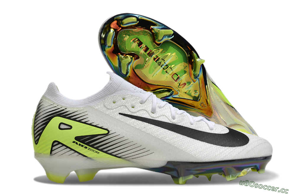 Unisex Nike Air Zoom Mercurial Vapor 16 Elite FG Firm Ground Low-Tops Football Boots - White/Black/Yellow 2