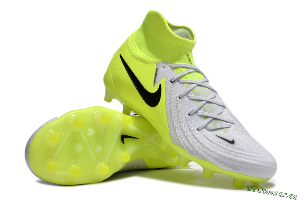 Men's Nike Phantom Luna Elite AG Artificial Grass High-Tops Football Boots - Grey/Yellow/Black 3
