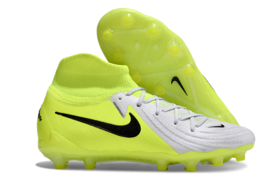 Men's Nike Phantom Luna Elite AG Artificial Grass High-Tops Football Boots - Grey/Yellow/Black