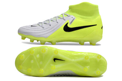 Men's Nike Phantom Luna Elite AG Artificial Grass High-Tops Football Boots - Grey/Yellow/Black