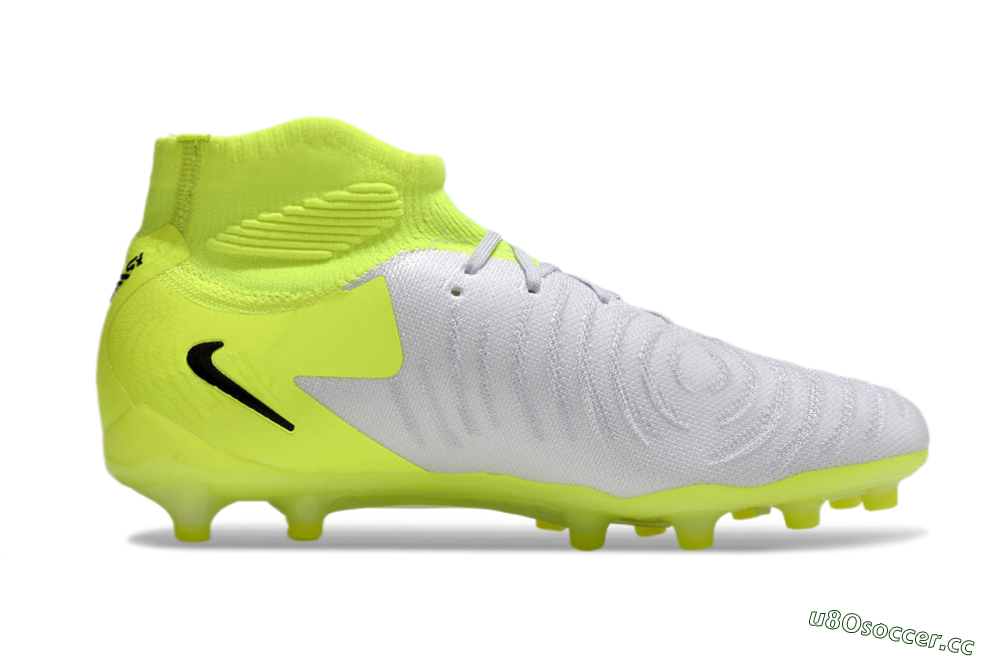 Men's Nike Phantom Luna Elite AG Artificial Grass High-Tops Football Boots - Grey/Yellow/Black 7