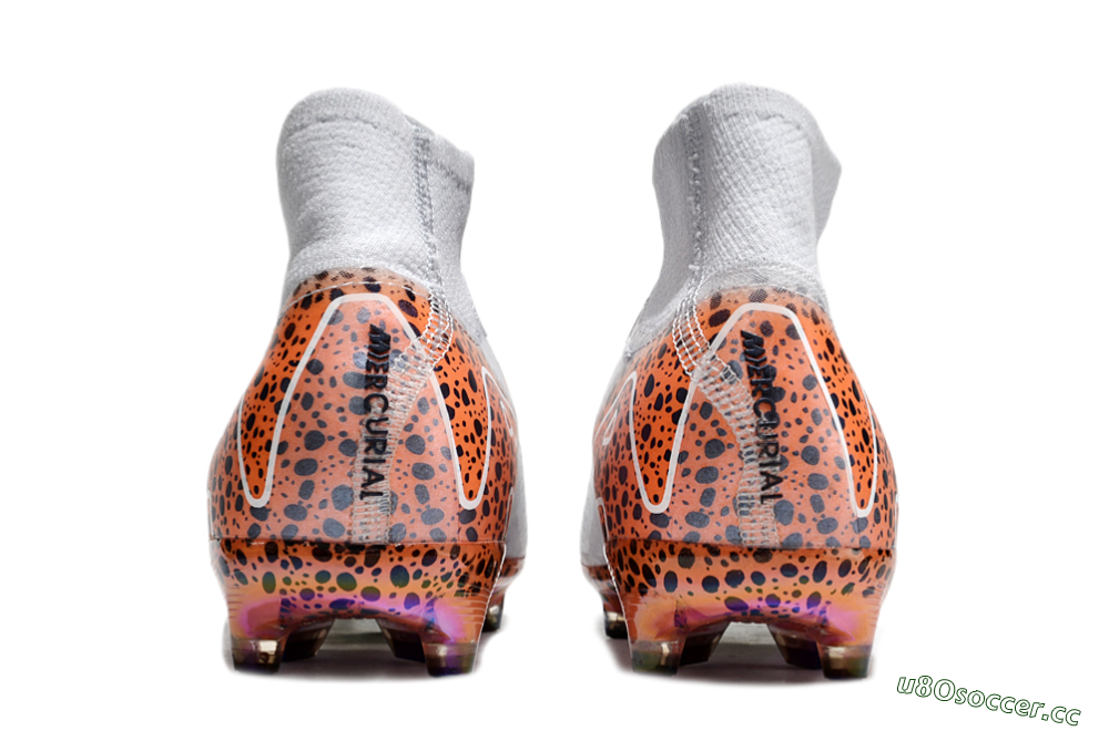 Unisex Nike Air Zoom Mercurial Superfly 10 Elite AG Artificial Grass High-Tops Football Boots - Grey/White/Leopard 5