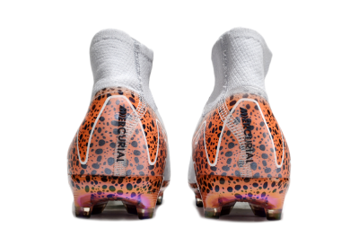 Unisex Nike Air Zoom Mercurial Superfly 10 Elite AG Artificial Grass High-Tops Football Boots - Grey/White/Leopard
