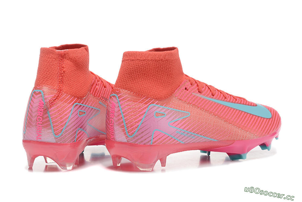 Men's Nike Air Zoom Mercurial Superfly 10 Elite FG Firm Ground High-Tops Football Boots - Red/Jade/Blue 9