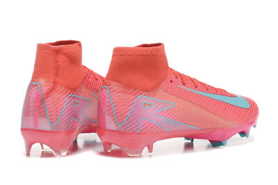 Men's Nike Air Zoom Mercurial Superfly 10 Elite FG Firm Ground High-Tops Football Boots - Red/Jade/Blue