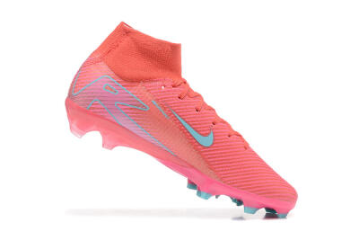 Men's Nike Air Zoom Mercurial Superfly 10 Elite FG Firm Ground High-Tops Football Boots - Red/Jade/Blue
